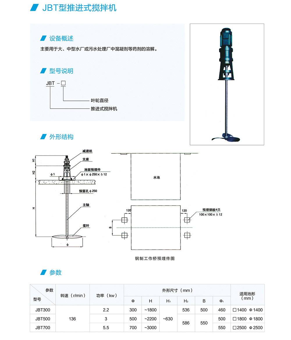 JBT型推進(jìn)式攪拌機(jī)